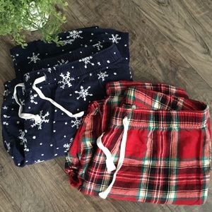 Set of 2 flannel PJ pants - L